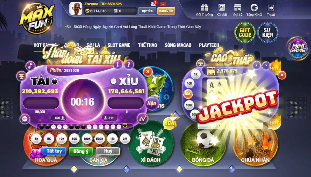 Maxfun là sân chơi có kho game đổi thưởng thu hút và độc đáo ở thị trường Việt