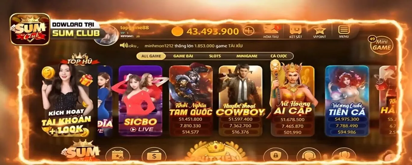 Những sản phẩm cược ấn tượng tại cổng game Sumclub 